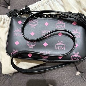 MCM Black and Pink Shoulder Bag with Modern Design